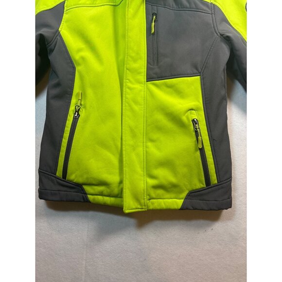 Boulder Gear Youth Hooded Jacket Size 10-12Green & Gray Color Block Winter Coat - Picture 3 of 13